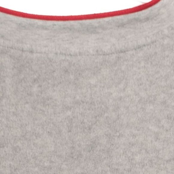 Disney Size XL Mickey Mouse Winter Graphic Fleece Sweatshirt Gray Red Trim - Picture 6 of 8